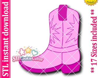 Cowboystövelkakautstickare STL-fil (digital nedladdning)