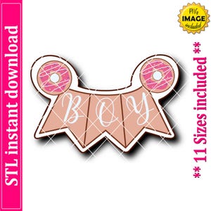 Banner Cookie Cutter STL File Instant Download, STL Cookie Cutter File