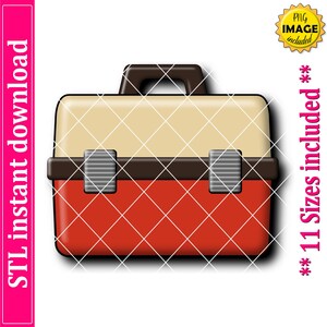 Fishing Tackle Box Cookie Cutter STL File Instant Download, STL Cookie Cutter File