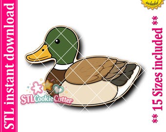 Mallard Duck Cookie Cutter STL File (Digital Download)