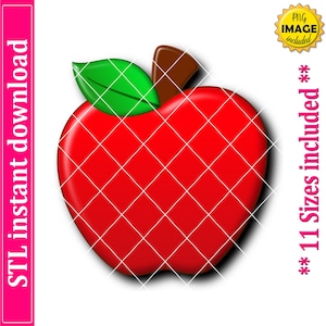 Apple Cookie Cutter STL File, 11 Sizes (Digital Download)