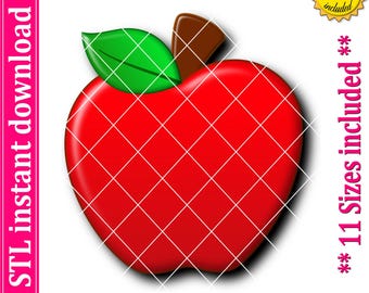 Apple Cookie Cutter STL File, 11 Sizes (Digital Download)