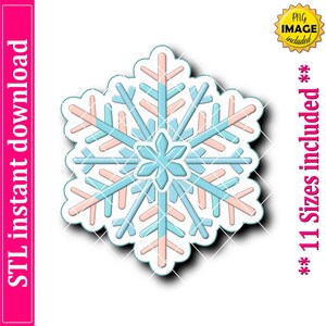 Winter Snowflake Cookie Cutter STL File Instant Download, STL Cookie Cutter File
