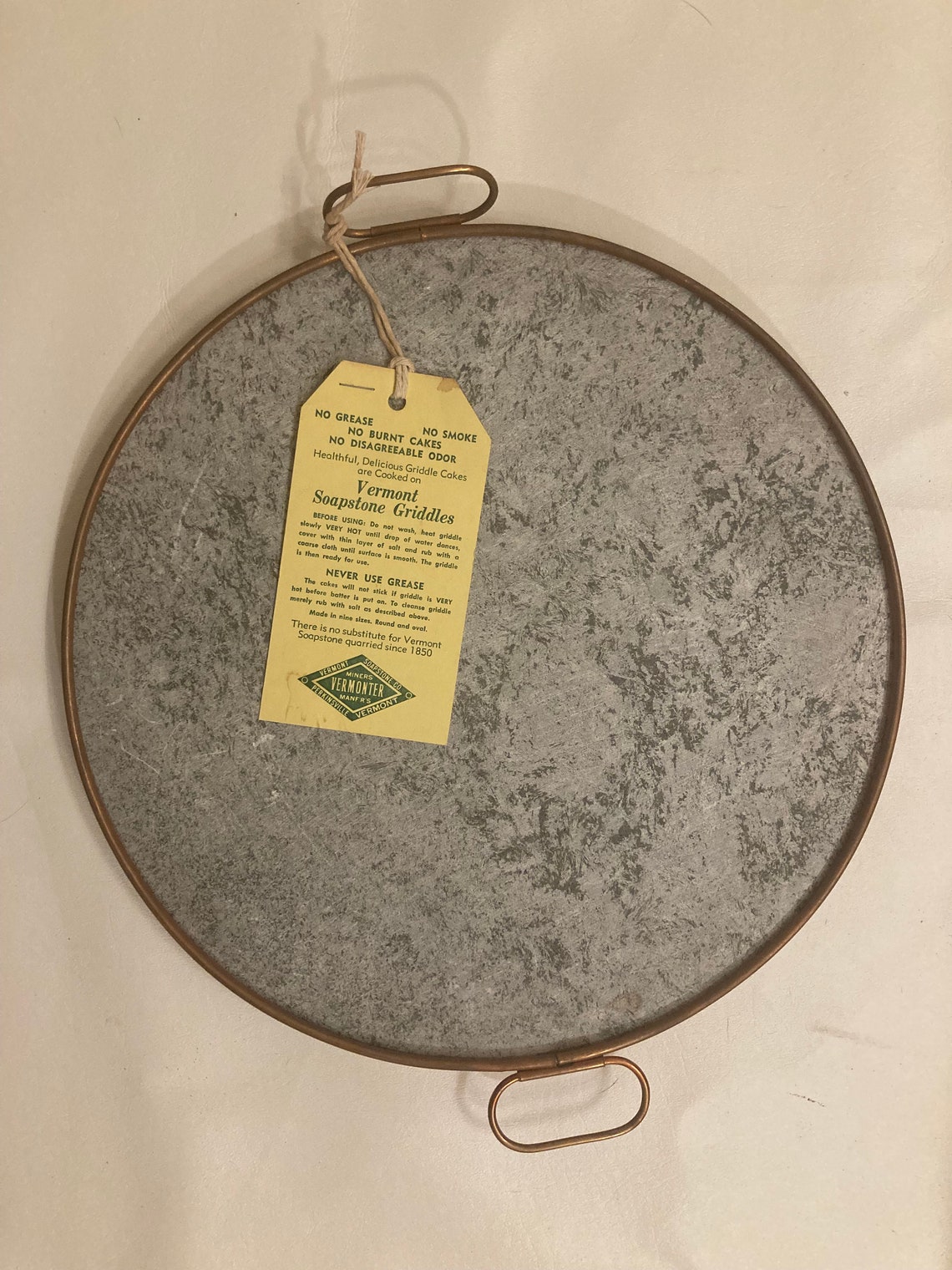 Vintage Vermont Soapstone Griddle 12 NEWUNUSED Pizza Etsy