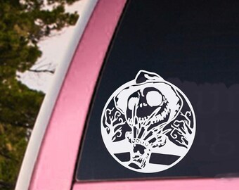 Jack Skellington Car Decal: Halloween Vinyl Sticker