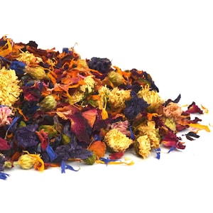 Mélange de confettis naturel - 1L Confettis de mariage naturels Confettis de vrais pétales Confettis biodégradables Mélange de fleurs séchées No.24 Charm du soir