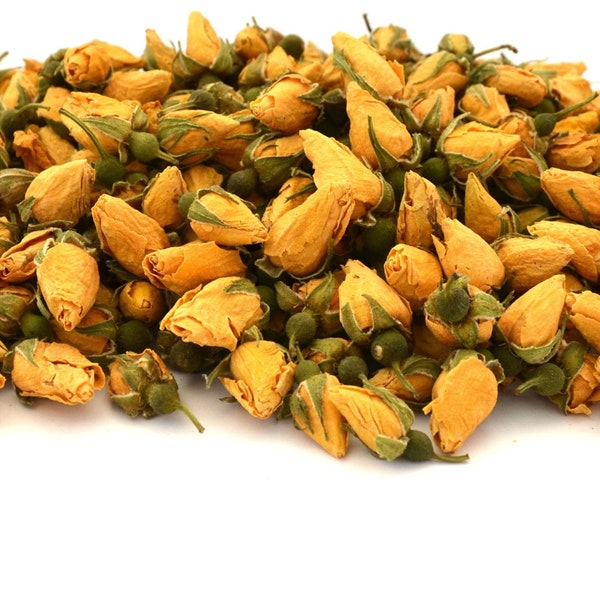 Organic Yellow Rose Buds 5g - 100g for Herbal Tea Making Cooking Gin Tonic Infusion Coctail Garnishes Tincture Cake Decoration Tea Blends