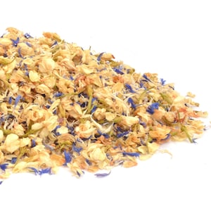 Mix di coriandoli naturali - 1L Coriandoli naturali per matrimoni Coriandoli di petali veri Coriandoli biodegradabili Gelsomino essiccato Fiordaliso Mix n. 19 Inverno