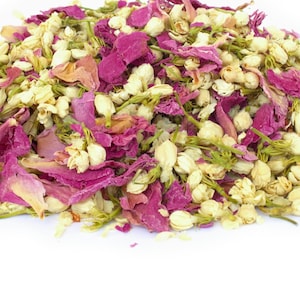 Mélange de confettis de mariage n° 06 confettis naturels confettis véritables pétales confettis biodégradables fleurs séchées jasmin pivoine 1 l
