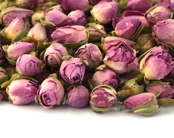 Organic Pink Rose Buds 250g for Herbal Tea Making Cooking Gin Tonic Infusion Coctail Garnishes Tincture Cake Decoration Tea Blends