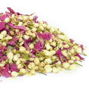 Mélange de confettis naturel - 1 L de confettis de mariage naturels, de vrais confettis de pétales de confettis biodégradables, de fleurs séchées, de jasmin et de pivoine n°06