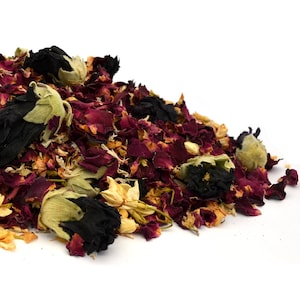Mix di coriandoli naturali - 1L di coriandoli naturali per matrimoni, veri coriandoli di petali, coriandoli biodegradabili, mix di fiori secchi n. 26 Starlit Night