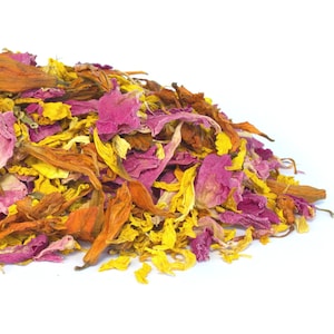 Mix di coriandoli naturali - 1L Coriandoli naturali per matrimoni Coriandoli di petali veri Coriandoli biodegradabili Fiori secchi Peonia Giglio Girasole Mix n. 15