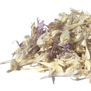 Fleurs funkia séchées biologiques Hosta Tratt 5 g - Fleurs d&#39;hosta - cueillies à la main - QUANTITÉ LIMITÉE