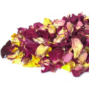 Pétalas de rosas secas orgânicas - Colhidas à mão - QUANTIDADE LIMITADA