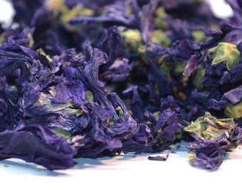 Organic Blue Mallow Flowers 5g 100g Herbal Tea Cooking Gin Tonic Infusion Coctail Garnishes Tincture Cake Colorant