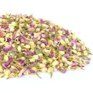 Mix di coriandoli naturali - 1L di coriandoli di petali veri per matrimonio naturale Coriandoli biodegradabili Fiori secchi Boccioli di gelsomino Petali di rosa rosa Mix n. 09