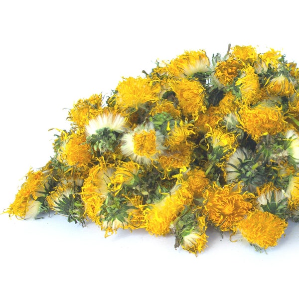 Flores de diente de León orgánicas - Taraxacum officinale para manualidades de bricolaje Joyería de resina Té Cocina Gin Tonic Cake Decor - CANTIDAD LIMITADA