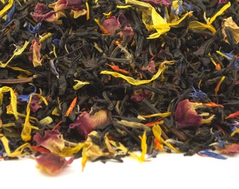 Organic Earl Grey Rainbow Black Tea  50g 200g Bergamot Tea - High A Quality - Finest Loose Leaf Tea - EU Supplier