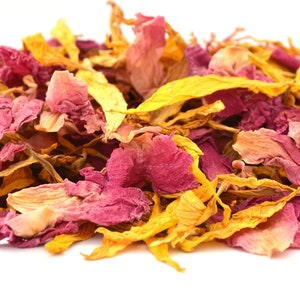 Mélange de confettis de mariage n° 27 confettis naturels confettis véritables pétales panier fille de fleur confettis biodégradables fleurs séchées bonbons amour 1L