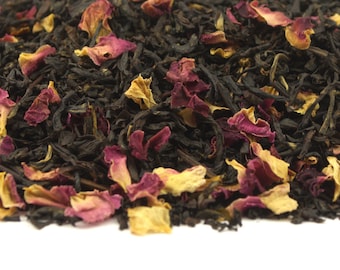 Organic Earl Grey Rose Black Tea 50g 200g Bergamot Tea - High A Quality - Finest Loose Leaf Tea - EU Supplier