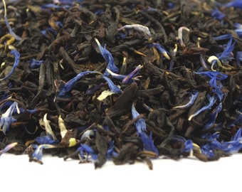 Organic Earl Grey Blue Black Tea 50g 200g Bergamot Tea - High A Quality - Finest Loose Leaf Tea - EU Supplier