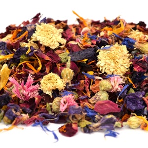 Mélange de confettis de mariage n° 24 confettis naturels confettis véritables pétales panier fille de fleur confettis biodégradables fleurs séchées charme du soir 1 l