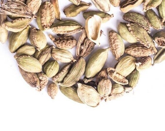 Gousses de cardamome biologiques 25g - 200g - Gousses de cardamome séchées - Gousses de cardamum - Épices entières - Herbes et épices de qualité