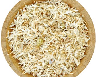 Getrocknete weiße Kornblumenblüten – Essbare Blüten und Blütenblätter | 5–100 g | Für Tee, Cocktails und Kuchen