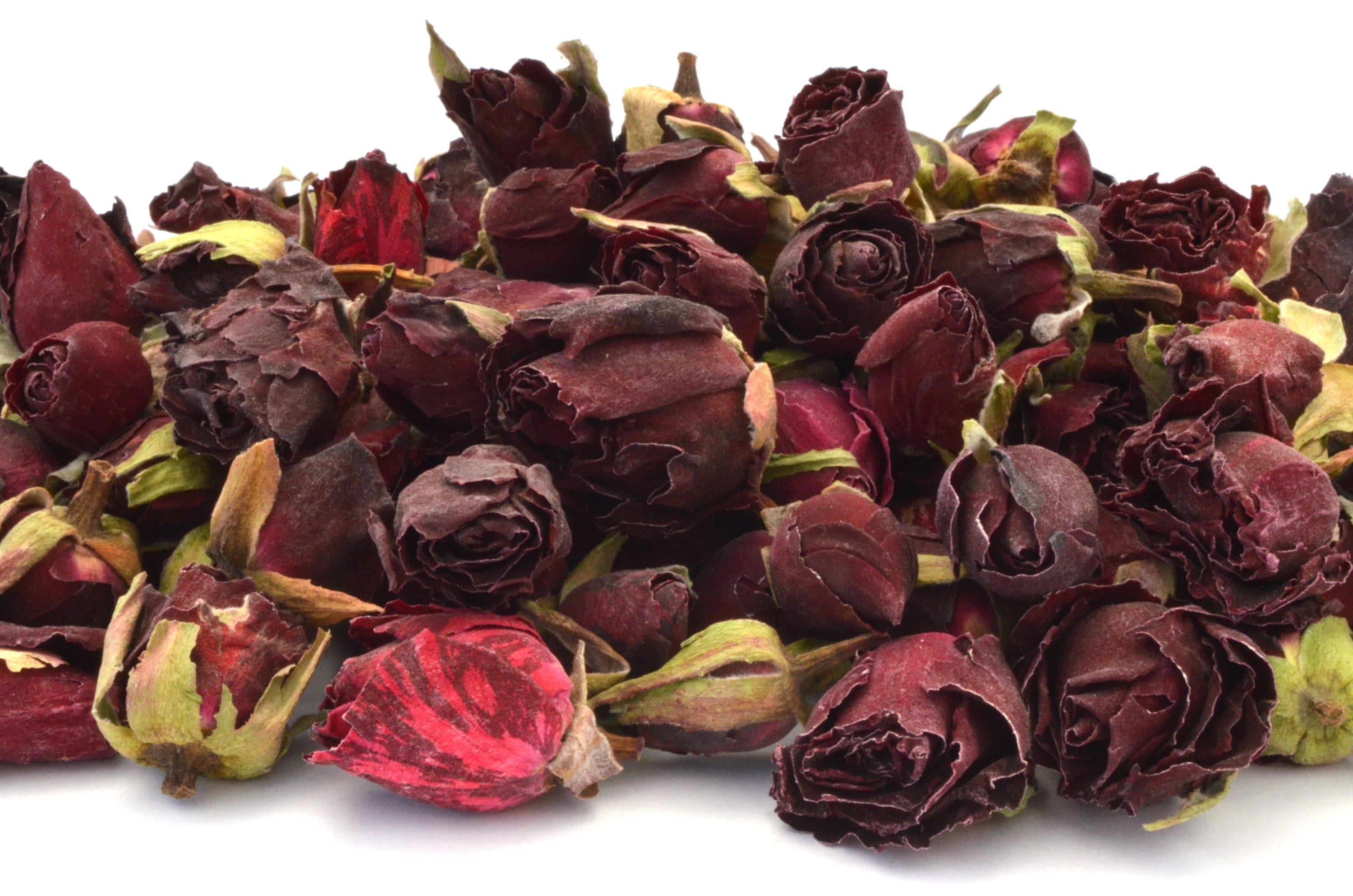 Red Rose Buds & Petals: Organic Loose Dried Rose Buds