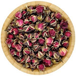 Confettis de table boutons de roses dorés rouges 1L Confettis de mariage naturels Confettis de vraies fleurs, confettis biodégradables, fleurs naturelles séchées