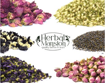 Various Edible Dried Flowers 60 Types - Soap Bath Bomb Candle Natural Wedding Confetti DIY Arts Crafts Supplies Potpourri Decoration