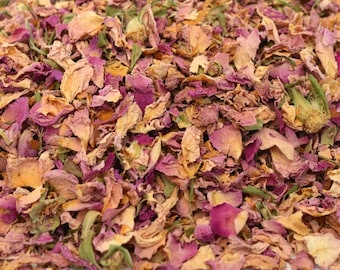 Petali di rosa damascena 250 g 1 kg Alimenti per animali domestici premium Bocconcini botanici per criceti, cincillà, coniglietti, rettili, tartarughe, equini - Fornitore UE