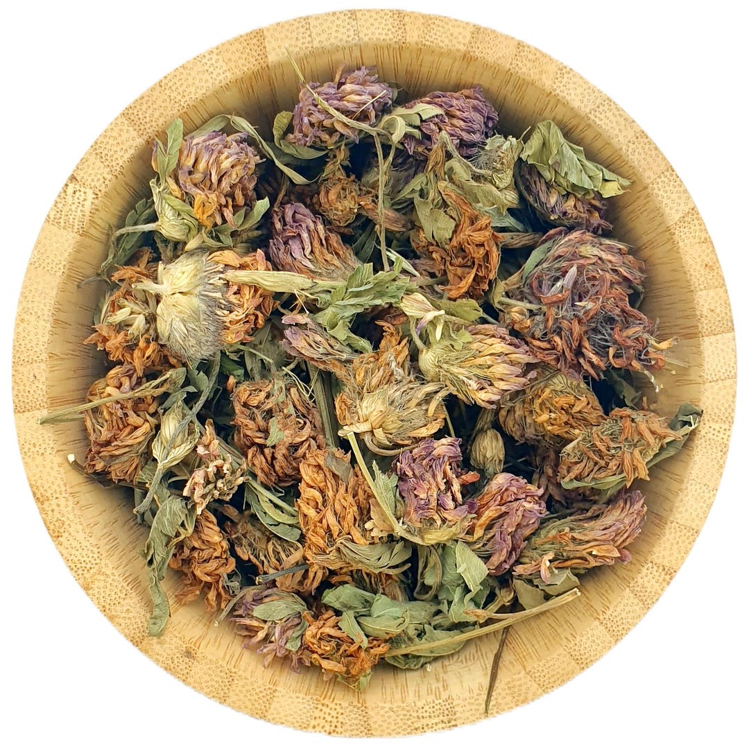 Image showcasing Dried Red Clover Flowers 5g 100g Premium Pet Food Treats for Hamster ...