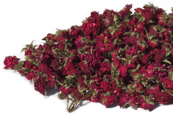 Organic Red Roses on Stems - Red Dried Roses for DIY Arts Crafts Resin  Jewellery Tea Cooking Gin Tonic Cake Decor - LIMITED QUANTITY