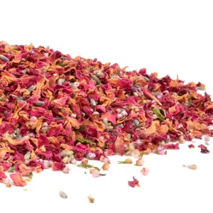 Natural Confetti Mix - 1L Natural Wedding Confetti Real Petal Confetti Biodegradable Confetti Dried Flowers Rose Lavender Heather Mix No.01