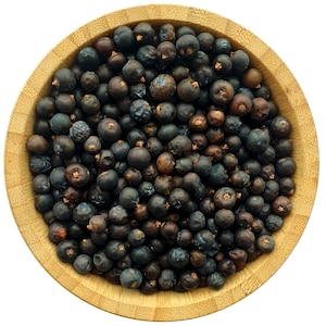 Bayas de enebro secas orgánicas 500 g - 1 kg Enebro para gin tonic - Juniperus communis - Especias enteras - Proveedor de la UE