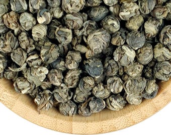 Milky Dragon Pearls - Milk Long Zhu White Tea - Creamy Hand Rolled Tea 50g - 200g