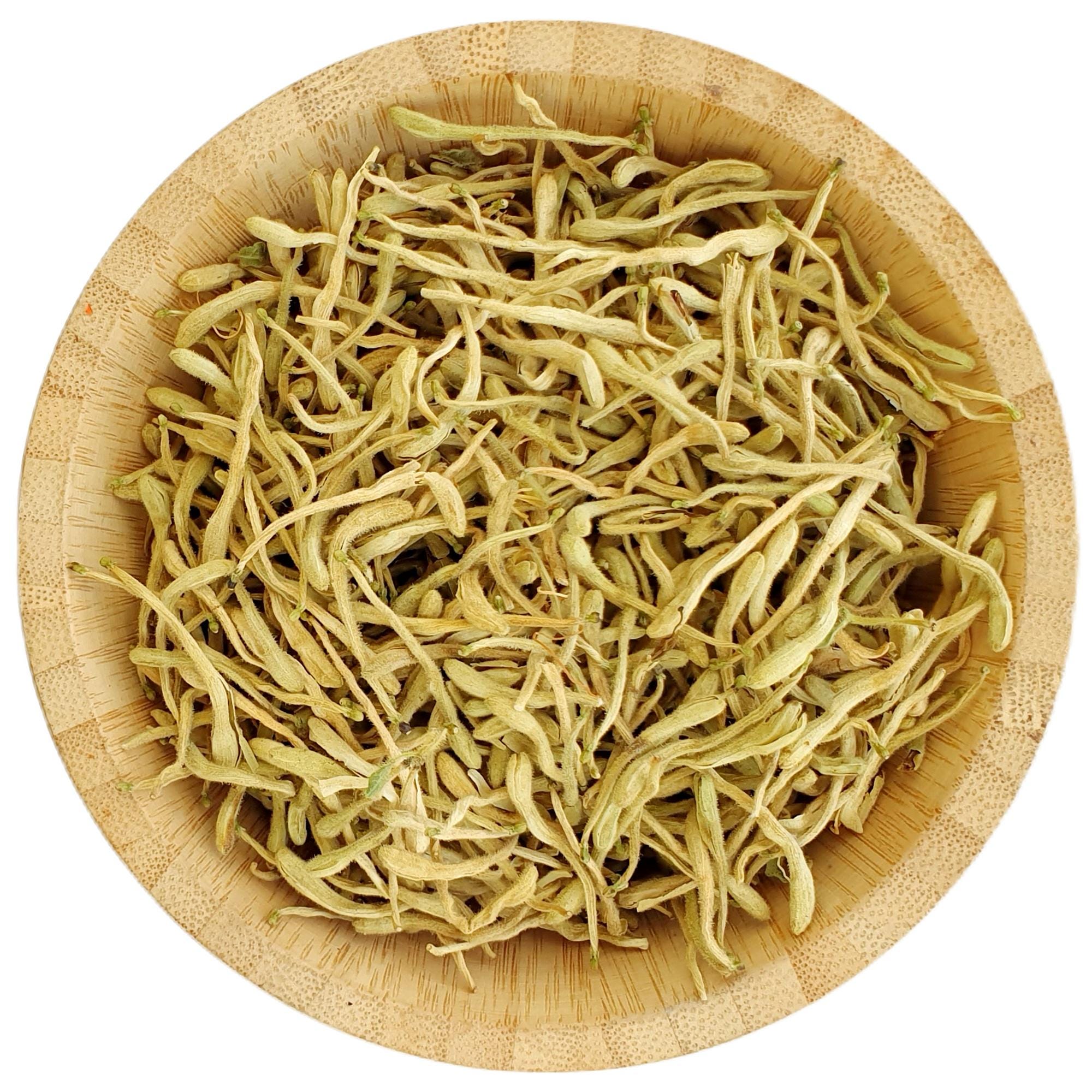Organic Dried Honeysuckle Flowers 25 - 100g Lonicera Japonica Edible Flowers Tea Gin Tonic Coctail Garnishes Tincture Cake Wedding Confetti