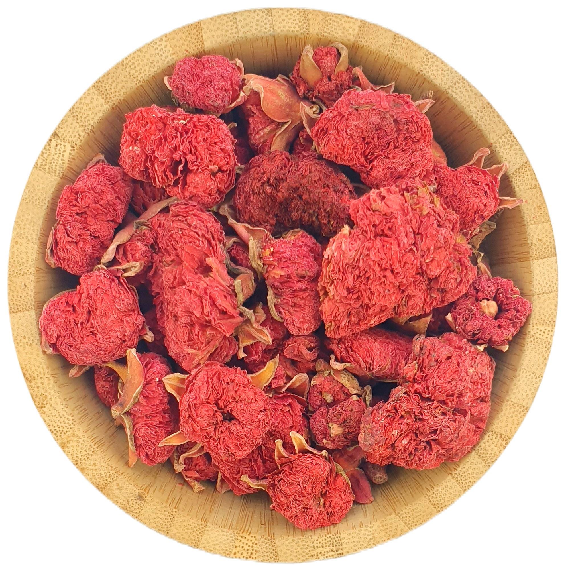 Organic Dried Whole Pomegranate Flowers 5g - 100g Edible Flowers Tea Gin Tonic Coctail Garnishes Tincture Cake Decoration Wedding Confetti