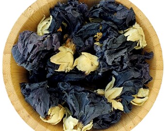 Confeti de malva negra, natural y biodegradable, para decoración de pasillos de boda (1 l)