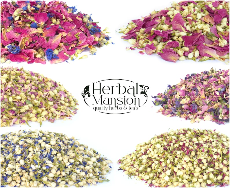 Natural Confetti 68 Types Wedding Confetti Flower Girl Real Petal Confetti Biodegradable Confetti Dried Flower Jasmine Rose Lavender image 1