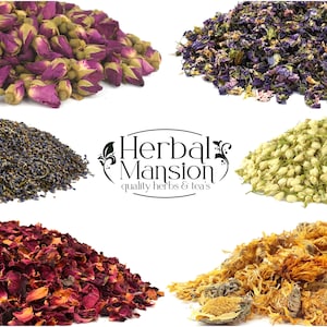 Organic Dried Flowers & Petals 60 Types - Tea Baking Wedding Cake Decoration Gin Coctail Garnishes Wedding Confetti