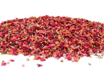 Coriandoli da matrimonio color bordeaux e viola, mix di petali veri biodegradabili, Autunno n. 01, 1 litro