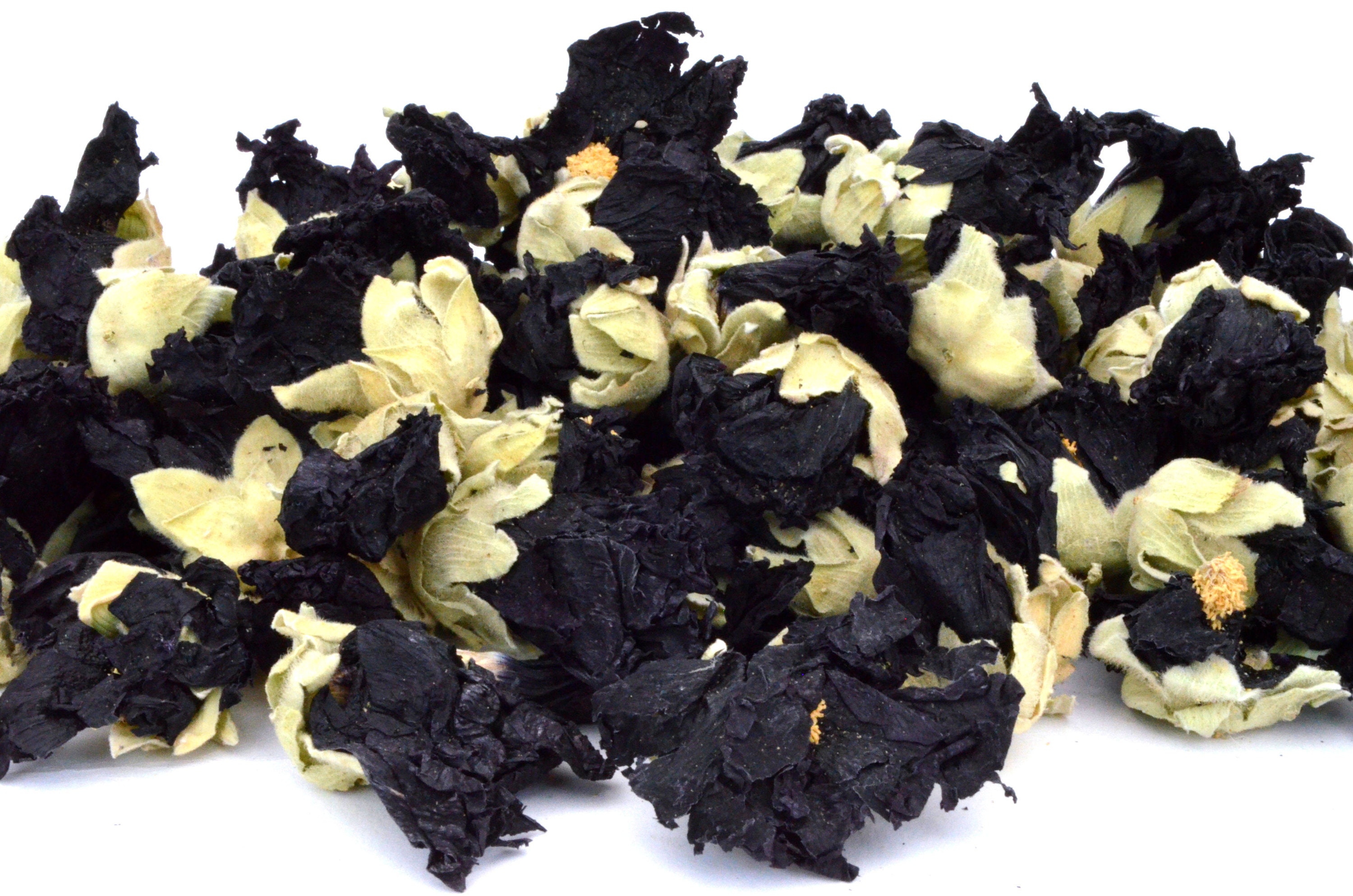 ブラックマロウ100グラム　乾燥花 乾燥ブラックマロウの花 - 食用花と花びら、5g～100g | ハーブティー