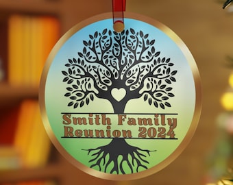 Personalized Family Reunion Ornament: Tree Silhouette Keepsake