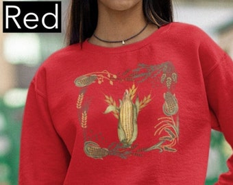 Retro Autumn Harvest Sweatshirt: Corn & Farm Life