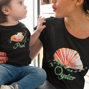 Oyster and Pearl Momma & Me Shirts: Matching Mother Daughter Tees