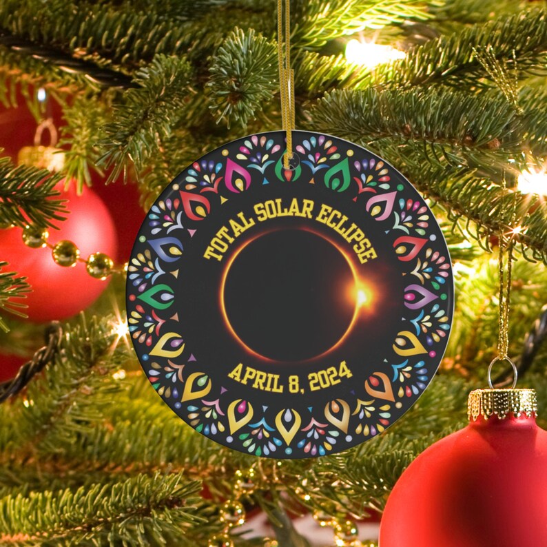 Eclipse Ornament, Total Solar Eclipse 2024, Solar Eclipse Gifts, Lunar