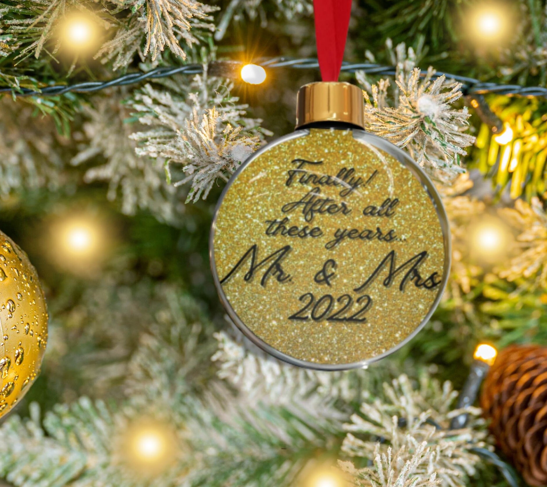 Mr. and Mrs. Ornament Future Mr Mrs Gift Our First Christmas Etsy